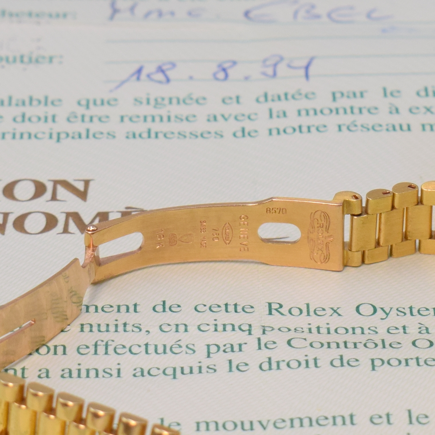 Detail c: ROLEX Damenarmbanduhr Oyster Perpetual Datejust Referenz 69178, Automatik, S-Serie, Chronometer der Superlative in GG 750/000 inkl. Präsidentband m. ...