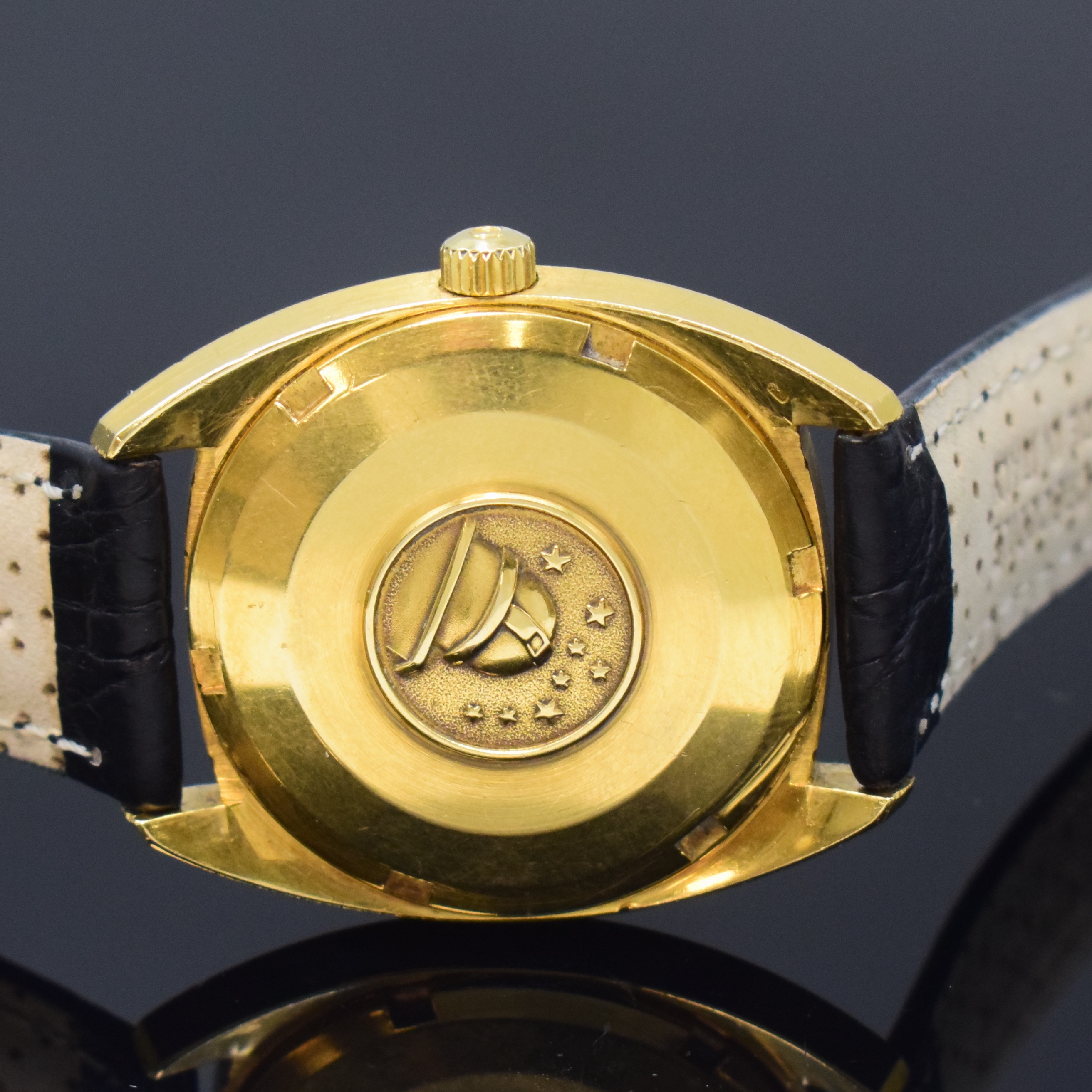 Detail c: OMEGA Constellation Chronometer Referenz 168009 Armbanduhr in GG 750/000, Schweiz um 1968, Automatik, schweres Geh., verschr. Boden m. ...