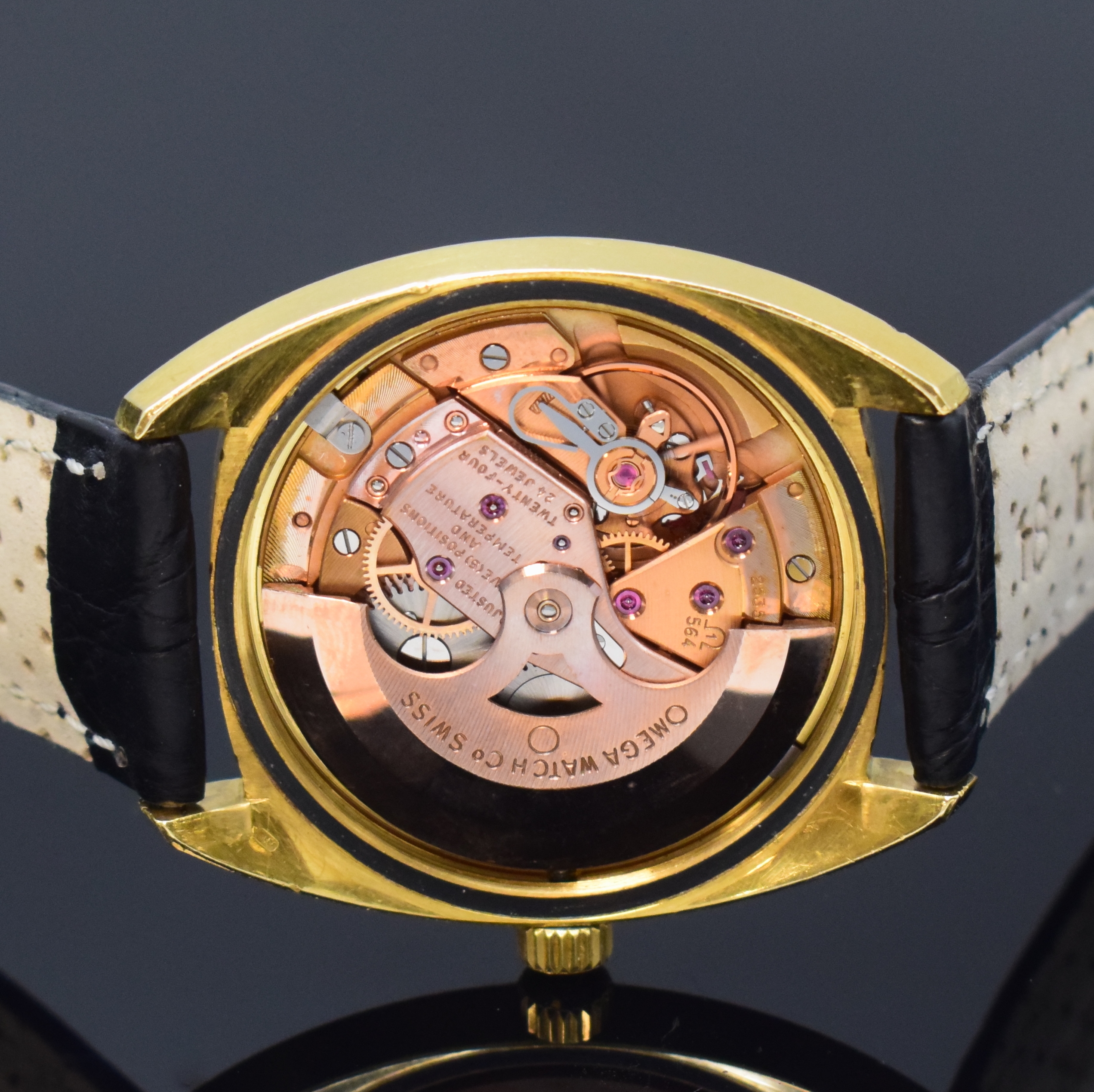 Detail e: OMEGA Constellation Chronometer Referenz 168009 Armbanduhr in GG 750/000, Schweiz um 1968, Automatik, schweres Geh., verschr. Boden m. ...