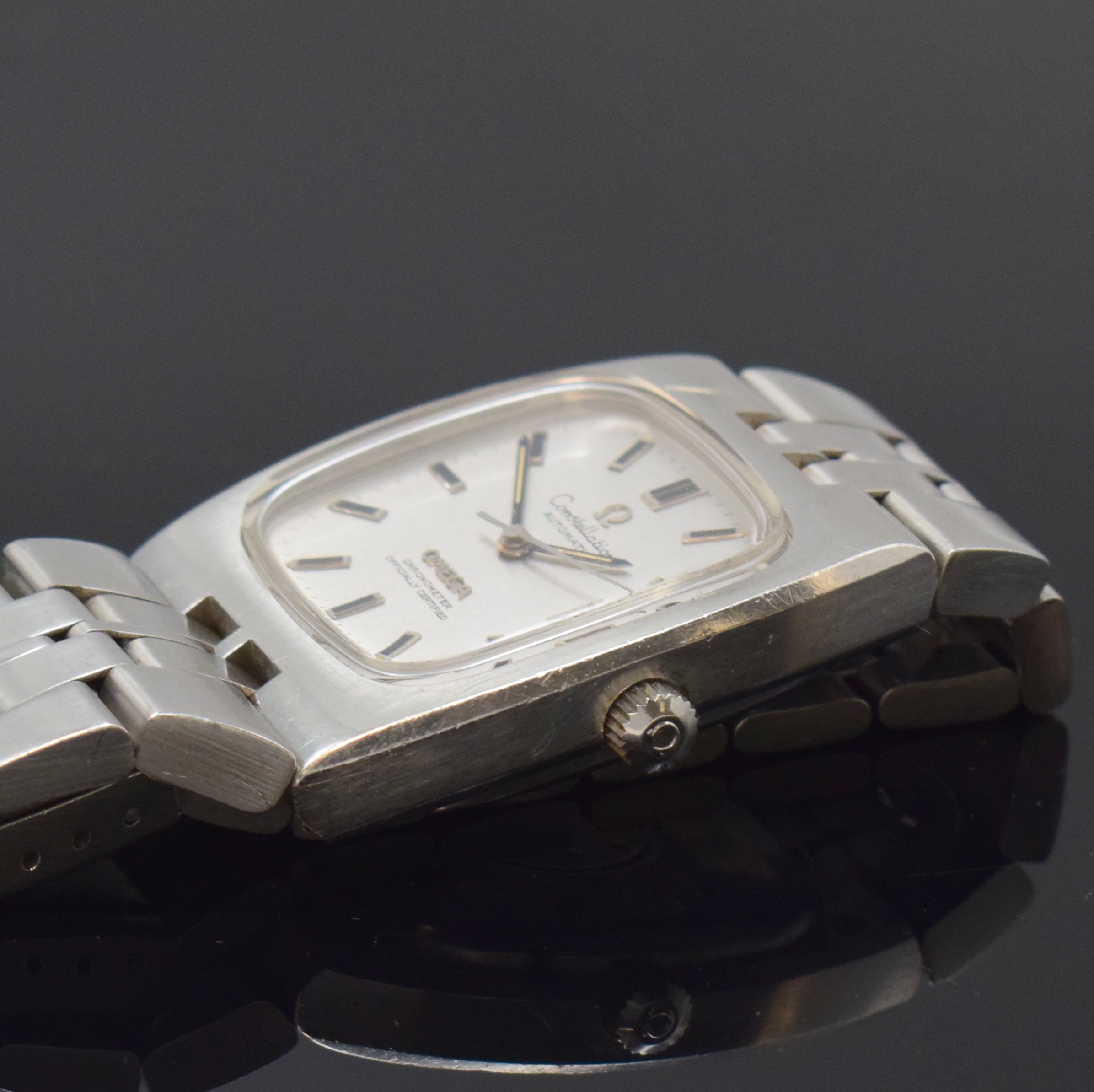 Detail c: OMEGA Constellation Chronometer Referenz 168.059 in Stahl/Stahlband, Schweiz um 1973, Automatik, 4-fach verschr. Geh., integr. orig. Band Ref. ...