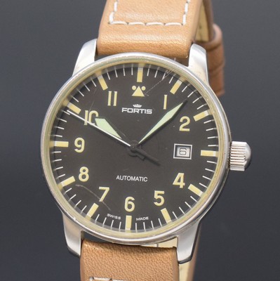 26797239a - FORTIS Referenz 595.10.46 große Armbanduhr im Fliegeruhr-Design in Stahl