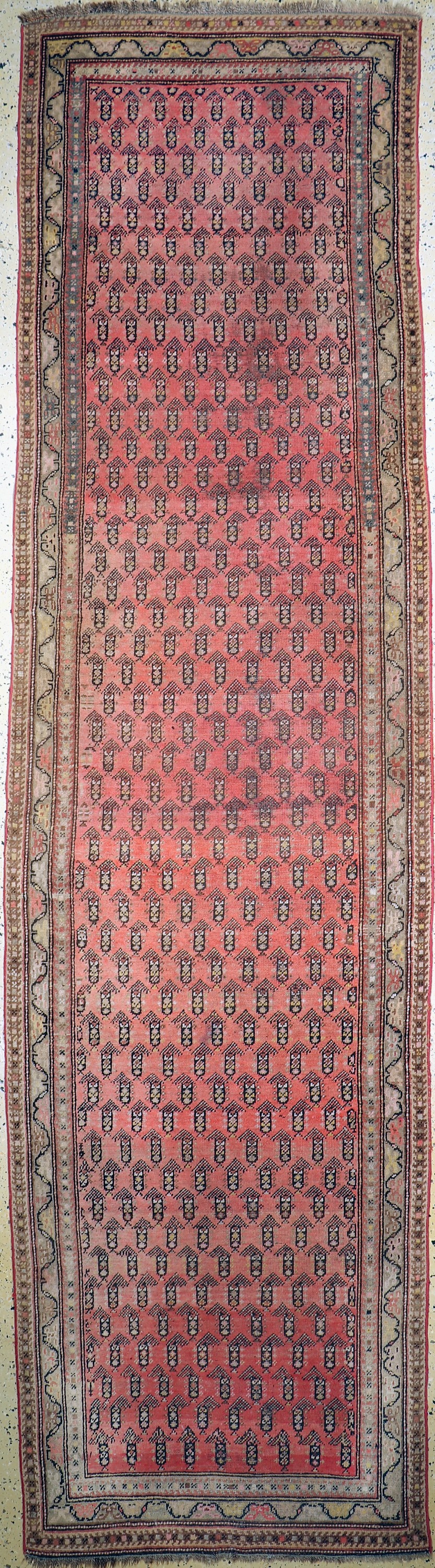 Karabagh antik, Kaukasus, 19.Jhd, Wolle aufWolle, ca. 400 x 108 cm, EHZ: 3