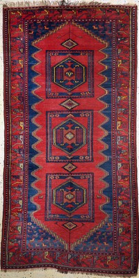 Image Kazak antik, Kaukasus, um 1900, Wolle auf Wolle, ca. 290 x 145 cm, EHZ: 2-3