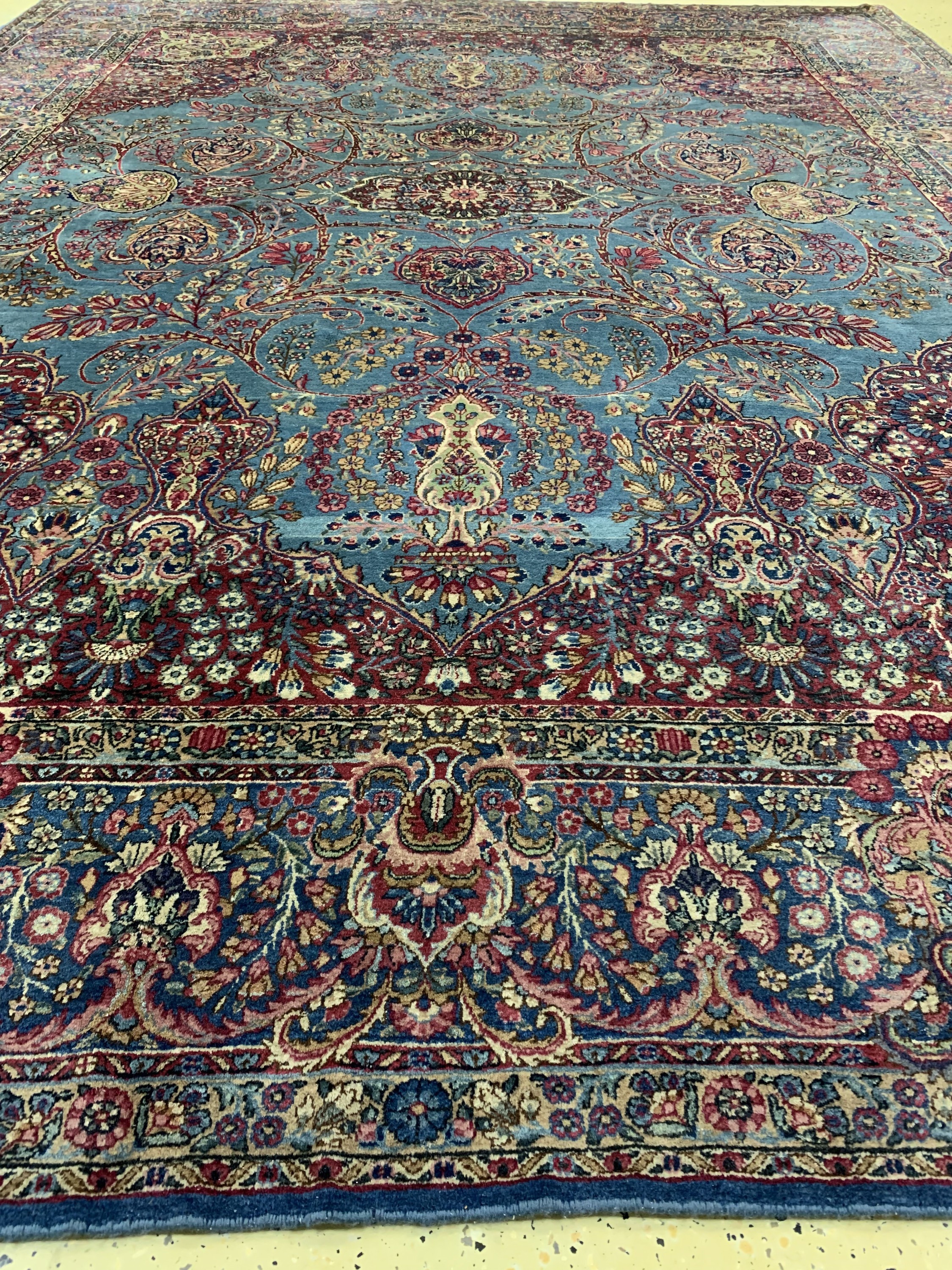Detail f: Kerman"Lavar"antik, Persien, um 1900, Wolleauf Baumwolle, ca. 360 x 275 cm, EHZ: 2