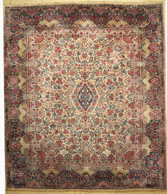 Image Kirman#"Lavar#"antique, Persia, around 1900, wool on cotton, approx. 350 x 300 ...