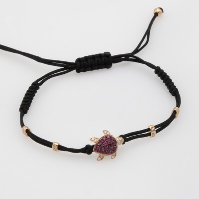 Image Shamballa-Armband "Schildkröte" mit Rubinen und Brillanten