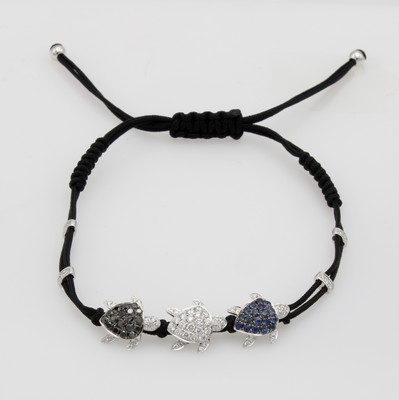 Image 26798379 - Shamballa-Armband "Schildkröten" mit Saphiren,Diamanten und Brillanten