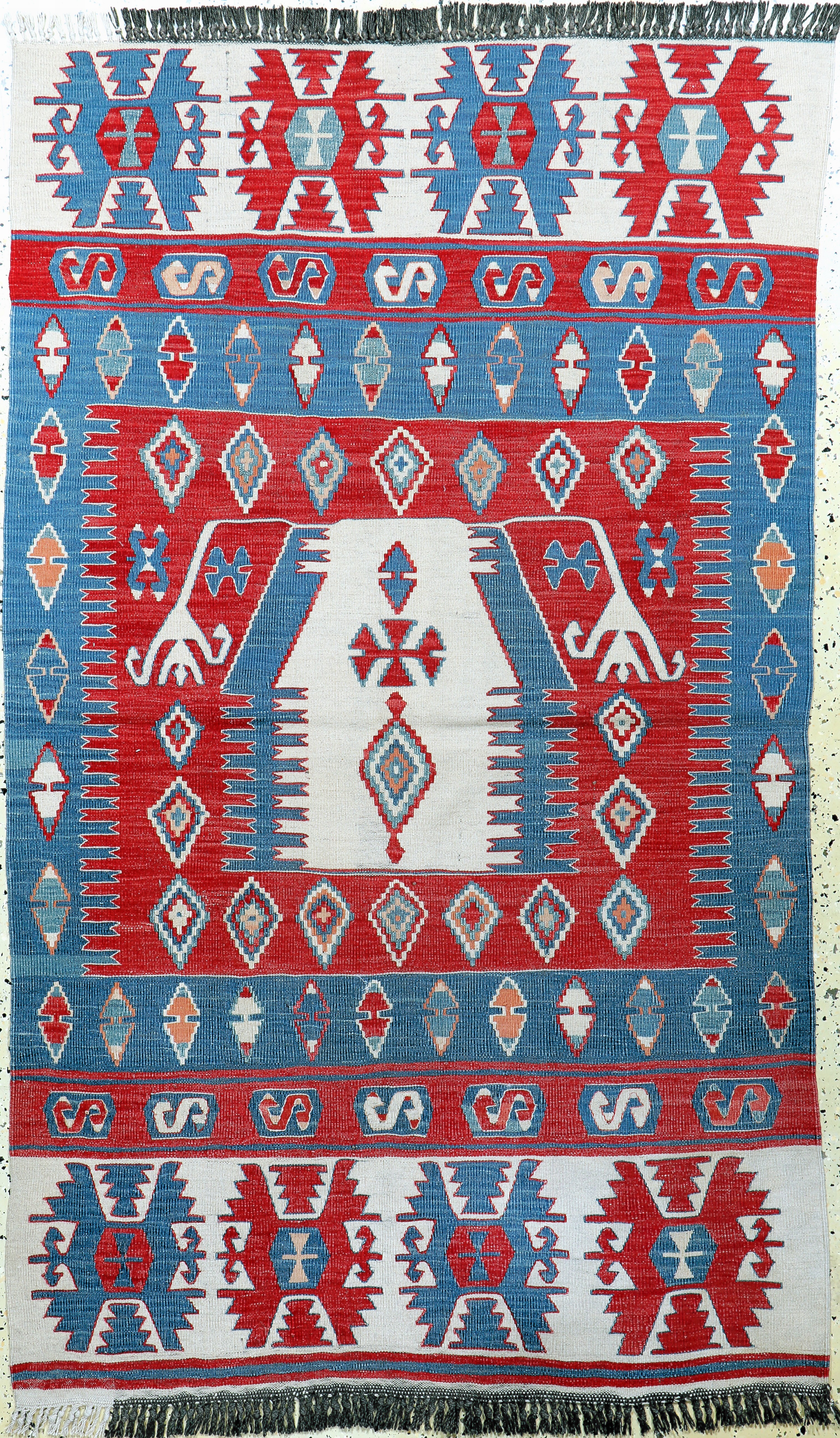 Image 26798776 - Anatol Kilim, Turkey, late 20th century, wool on wool, approx. 190 x 112 cm, condition: ...