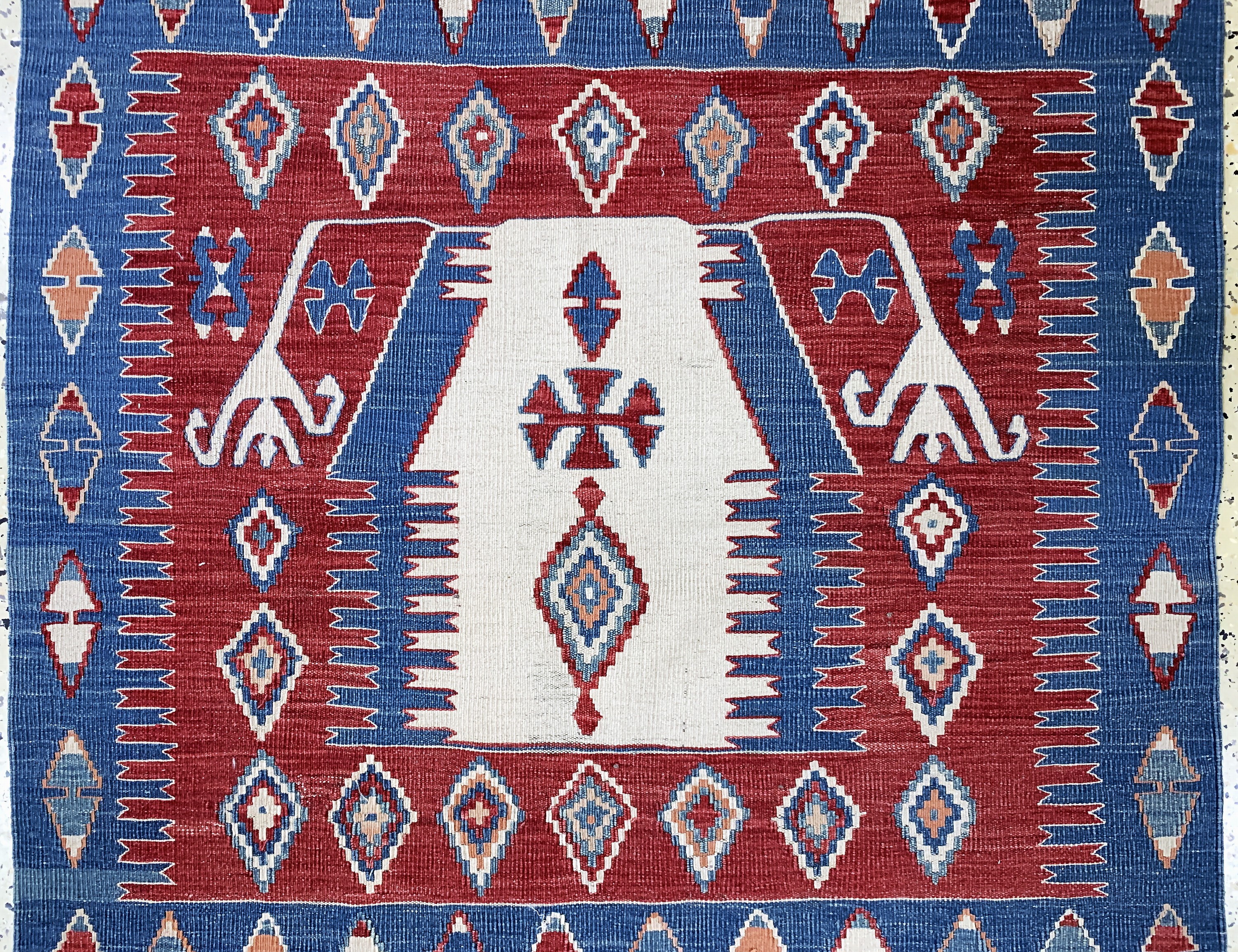 Detail b: Anatol Kelim, Türkei, Ende 20.Jhd, Wolle auf Wolle, ca. 190 x 112 cm, EHZ: 1-2