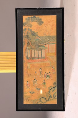 Image Chinese watercolor painting, around 1900, finecolorful gouache painting on paper, this ...