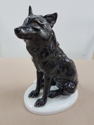 26799060a - Porzellanfigur, Meissen, Jugendstil, um 1890-1900, Silberfuchs, Modellnr. V 147, Entw. ...