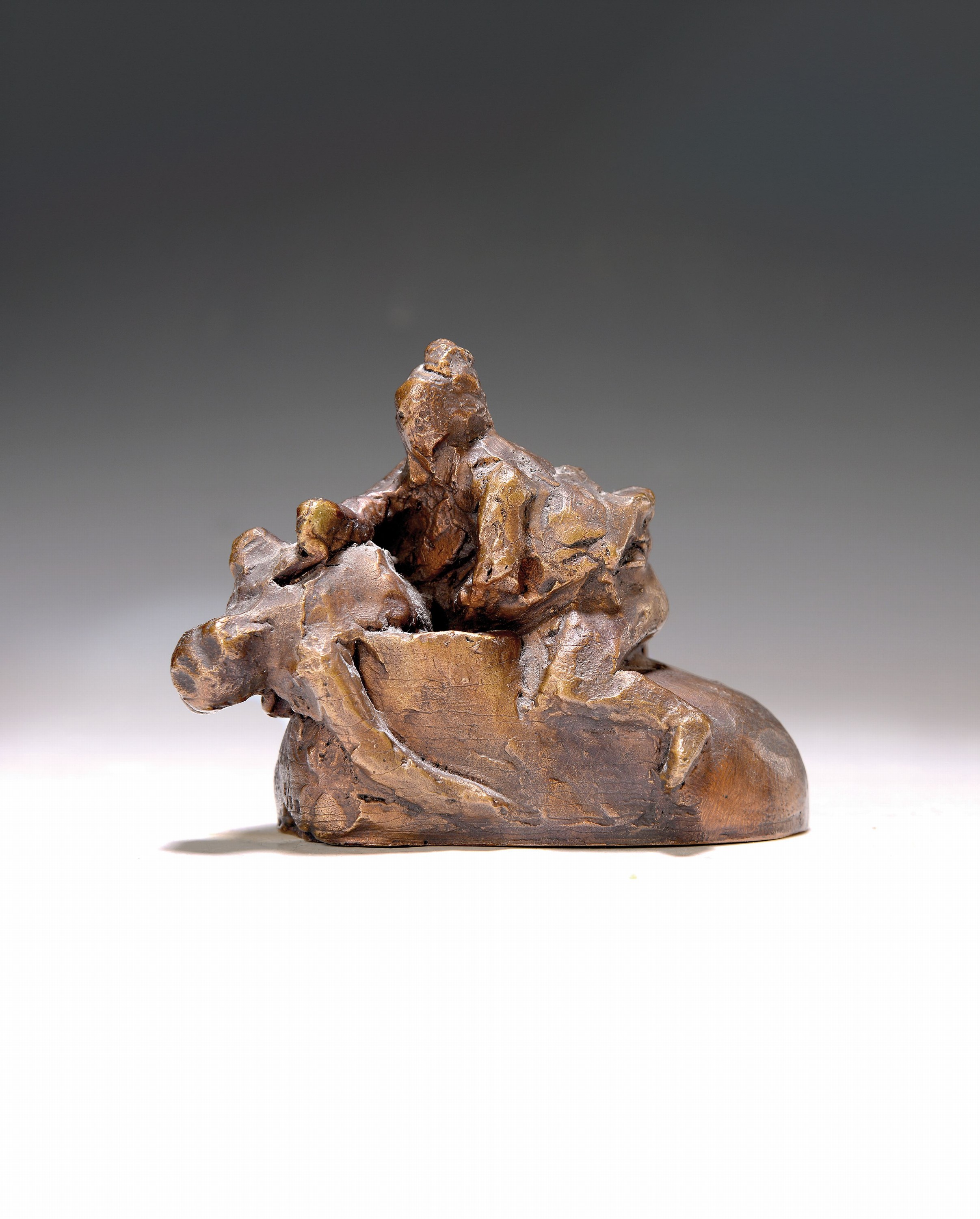 Alfred Hrdlicka, 1928-2009 Wien, Die Ermordung des Marat, Bronzeskulptur von 1987, monogr., num. 8/59, ca. 10x13x6cm
