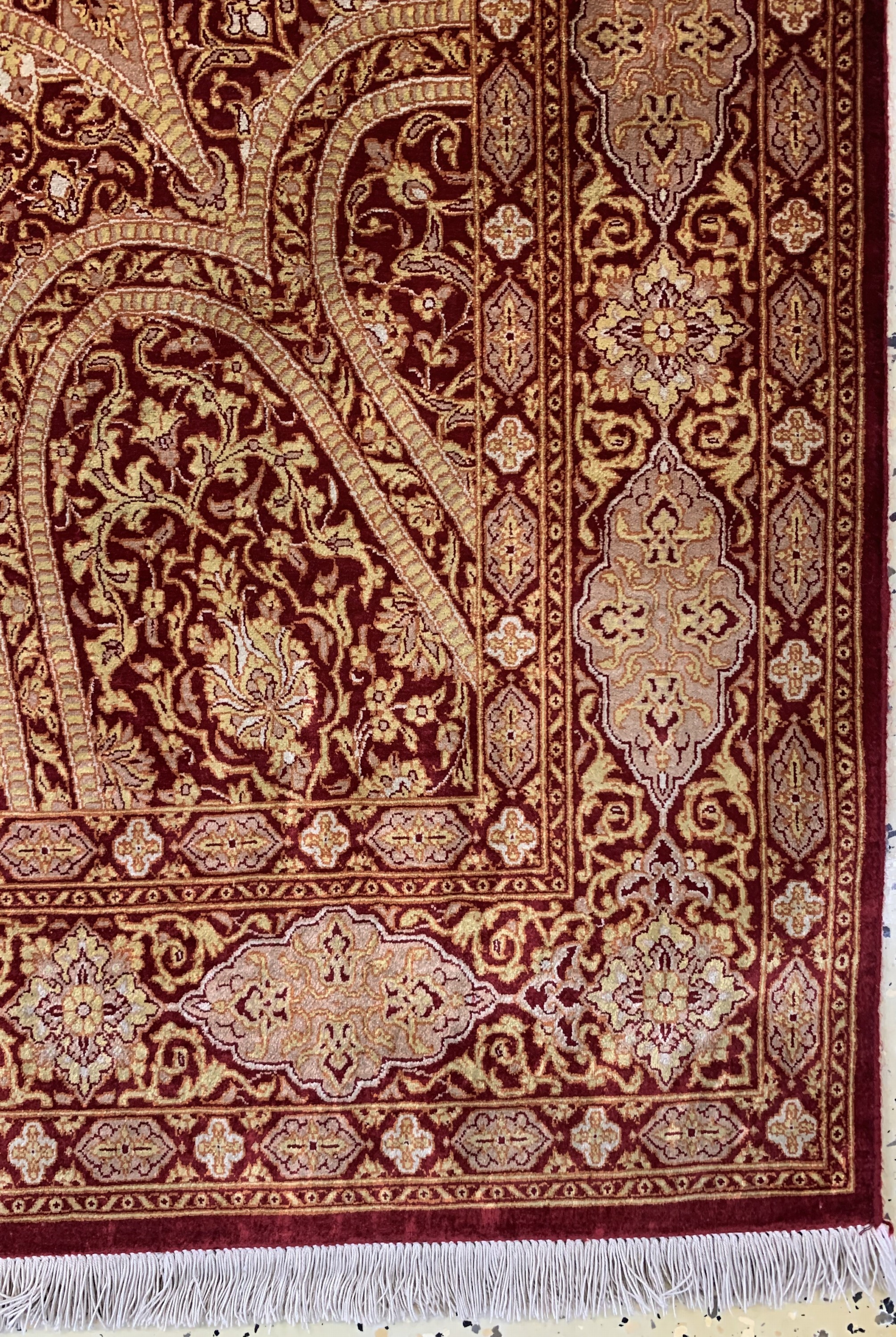Detail a: Ghom Seide fein, Persien, Ende 20.Jhd, reine Naturseide, ca. 151 x 96 cm, EHZ: 1-2
