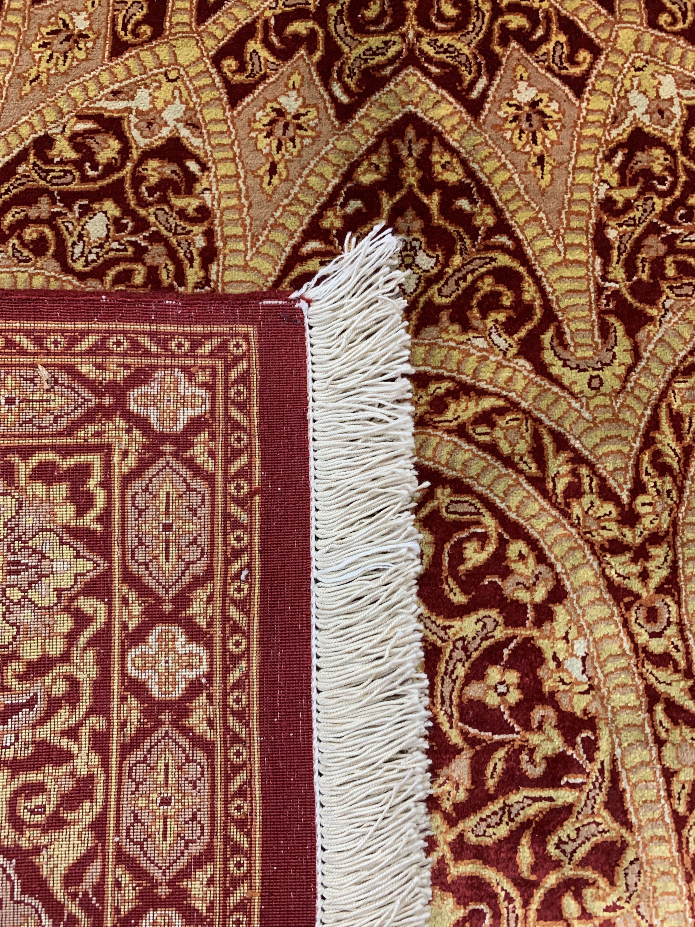 Detail e: Ghom Seide fein, Persien, Ende 20.Jhd, reine Naturseide, ca. 151 x 96 cm, EHZ: 1-2