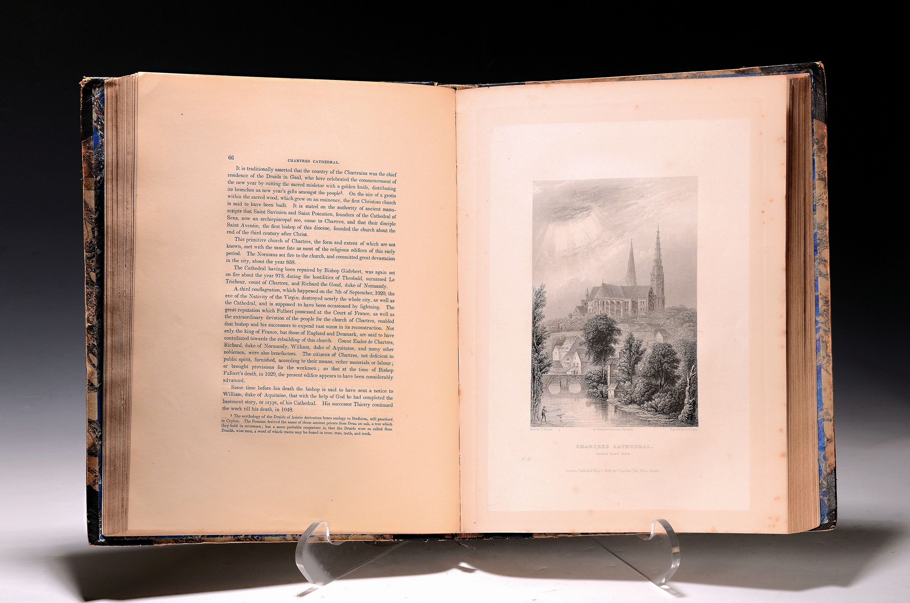 B. Winkles: French Cathedrals, Charles Tilt London 1837, 169 Seiten mit 43 Stahlstich- tafeln und gestochenen Grundrissen, erste Ausgabe, durchgehend ...
