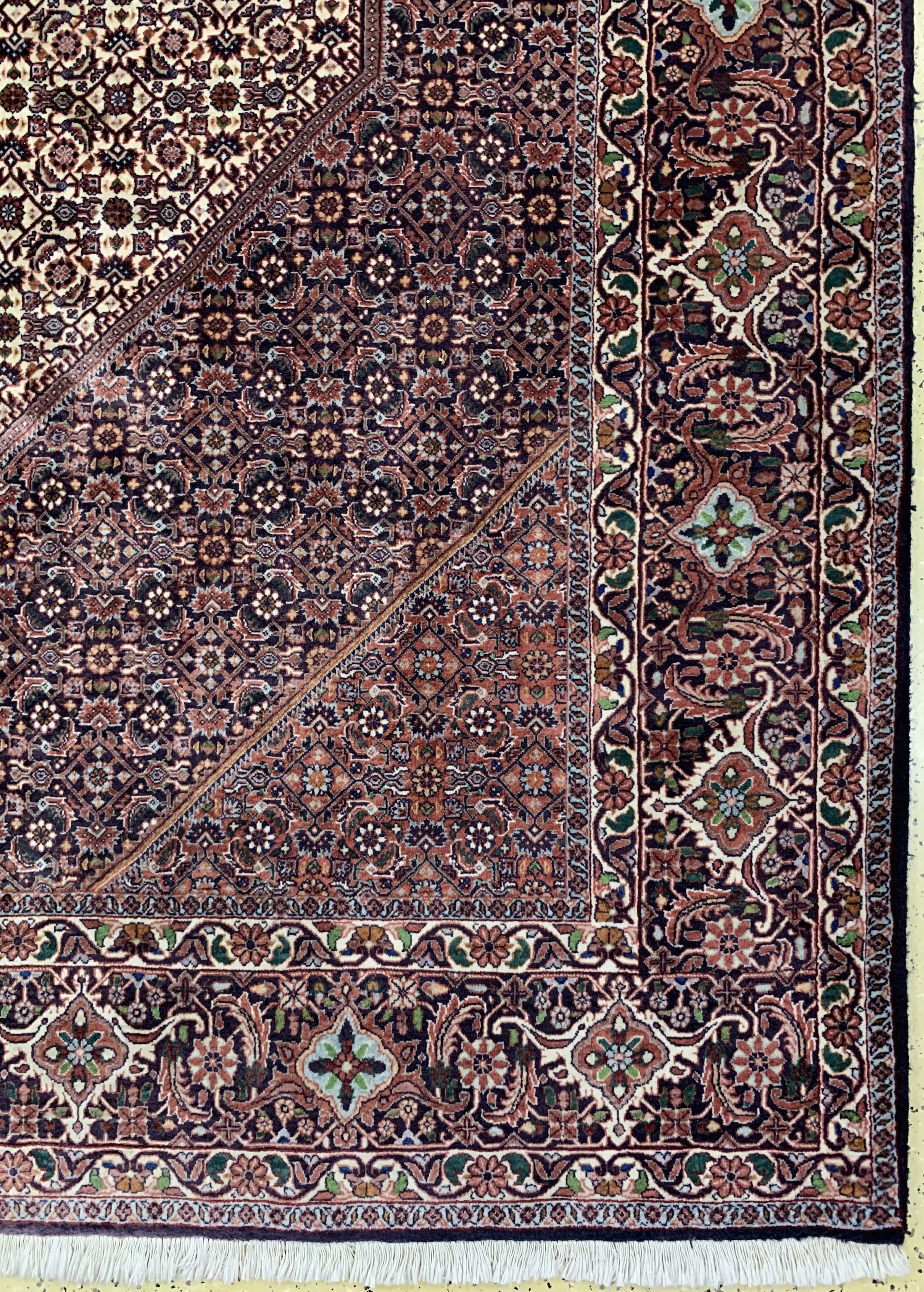 Detail a: Bidjar Kork fein, Persien, Ende 20.Jhd, Korkwolle auf Baumwolle, ca. 305 x 255 cm, verblasst, EHZ: 2