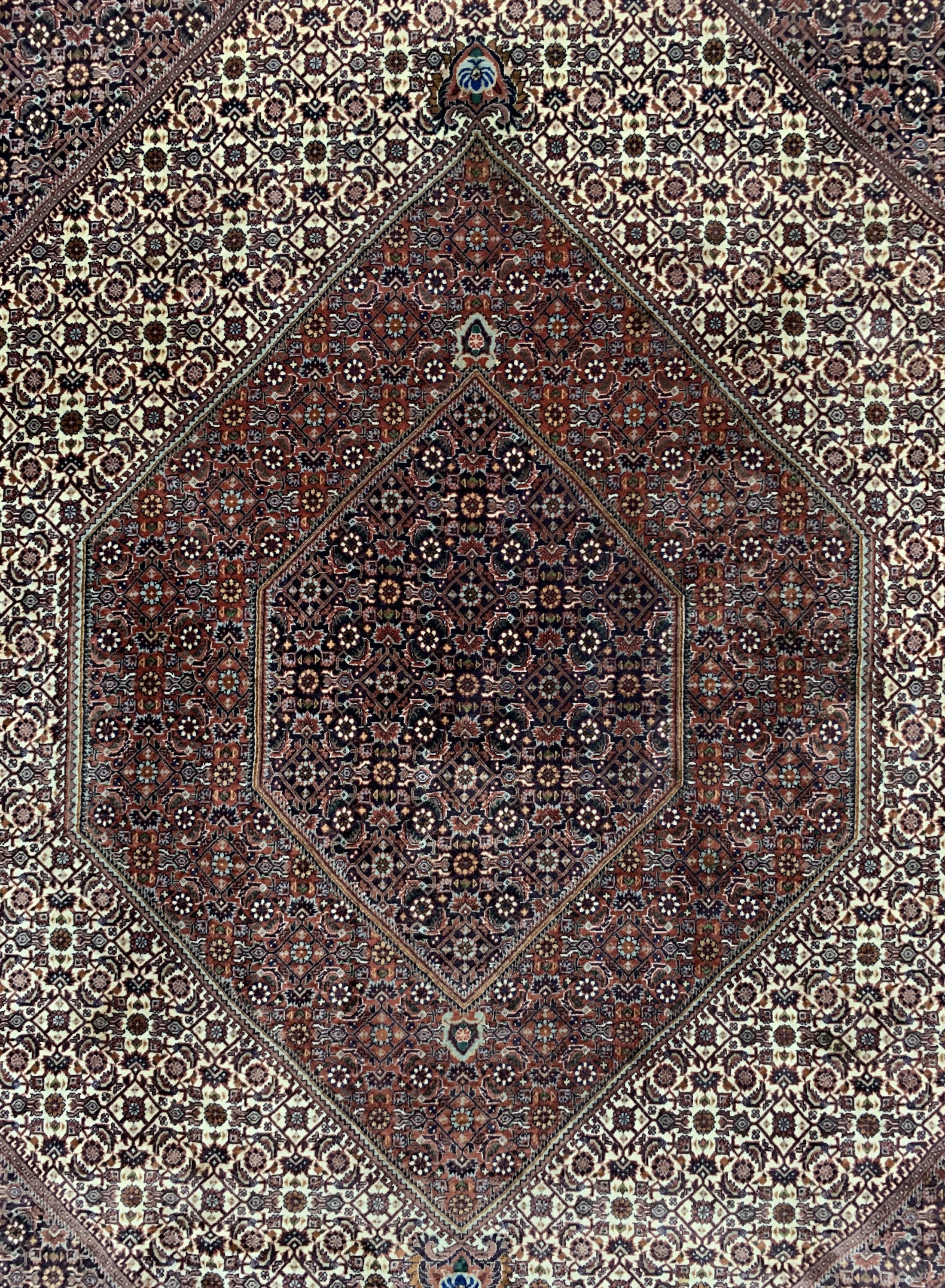 Detail b: Bidjar Kork fein, Persien, Ende 20.Jhd, Korkwolle auf Baumwolle, ca. 305 x 255 cm, verblasst, EHZ: 2