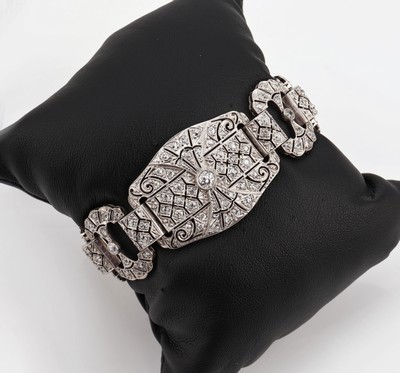 Image Luxurious Art Deco Diamond Bracelet Introducing a magnificent Art Deco diamond bracelet, ...