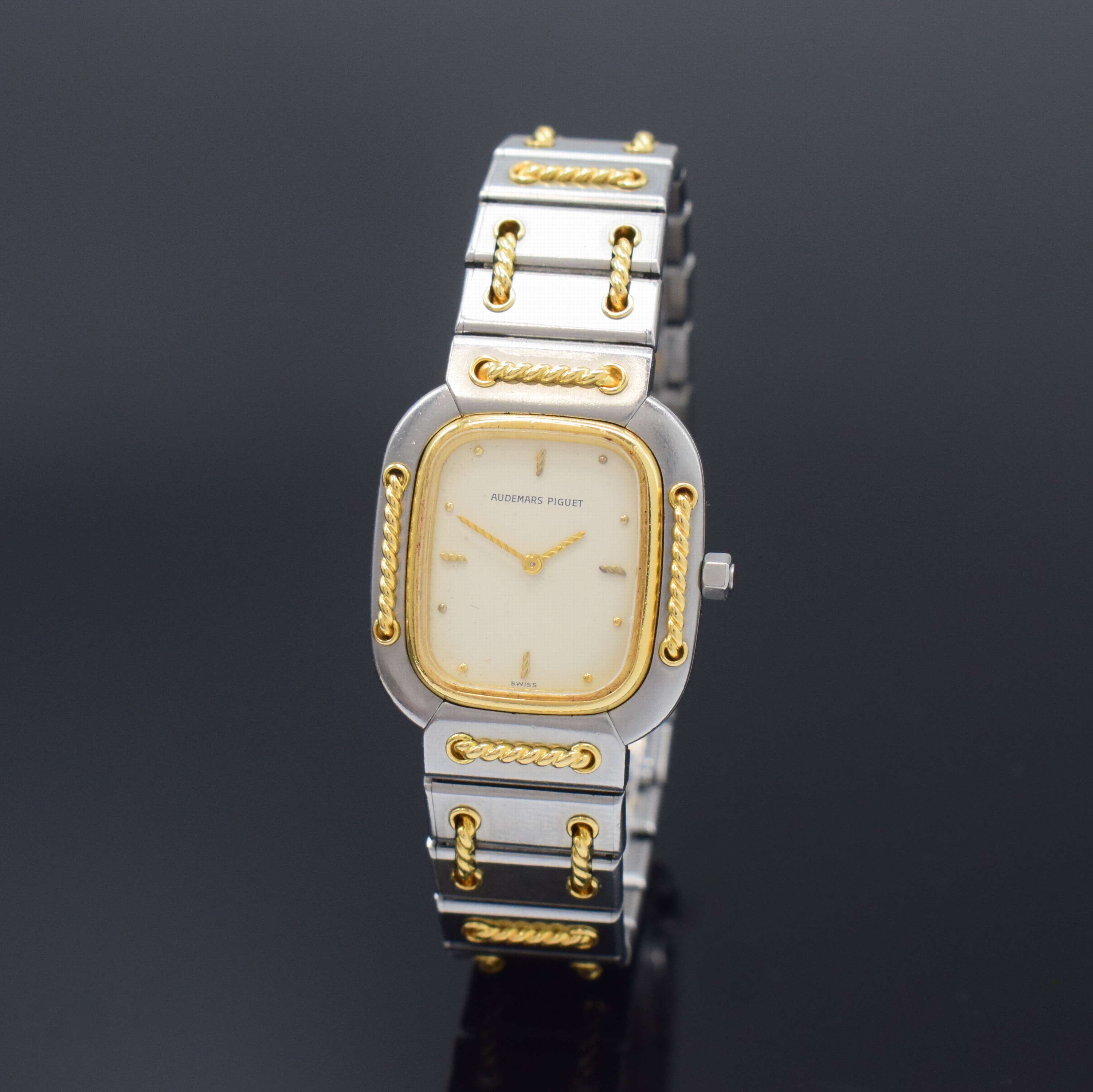 AUDEMARS PIGUET Damenarmbanduhr "Lady Rope" Creation Cord'or Referenz SA 6050.592, Schweiz 1980er Jahre, Edelstahl/GG 750/000 ...