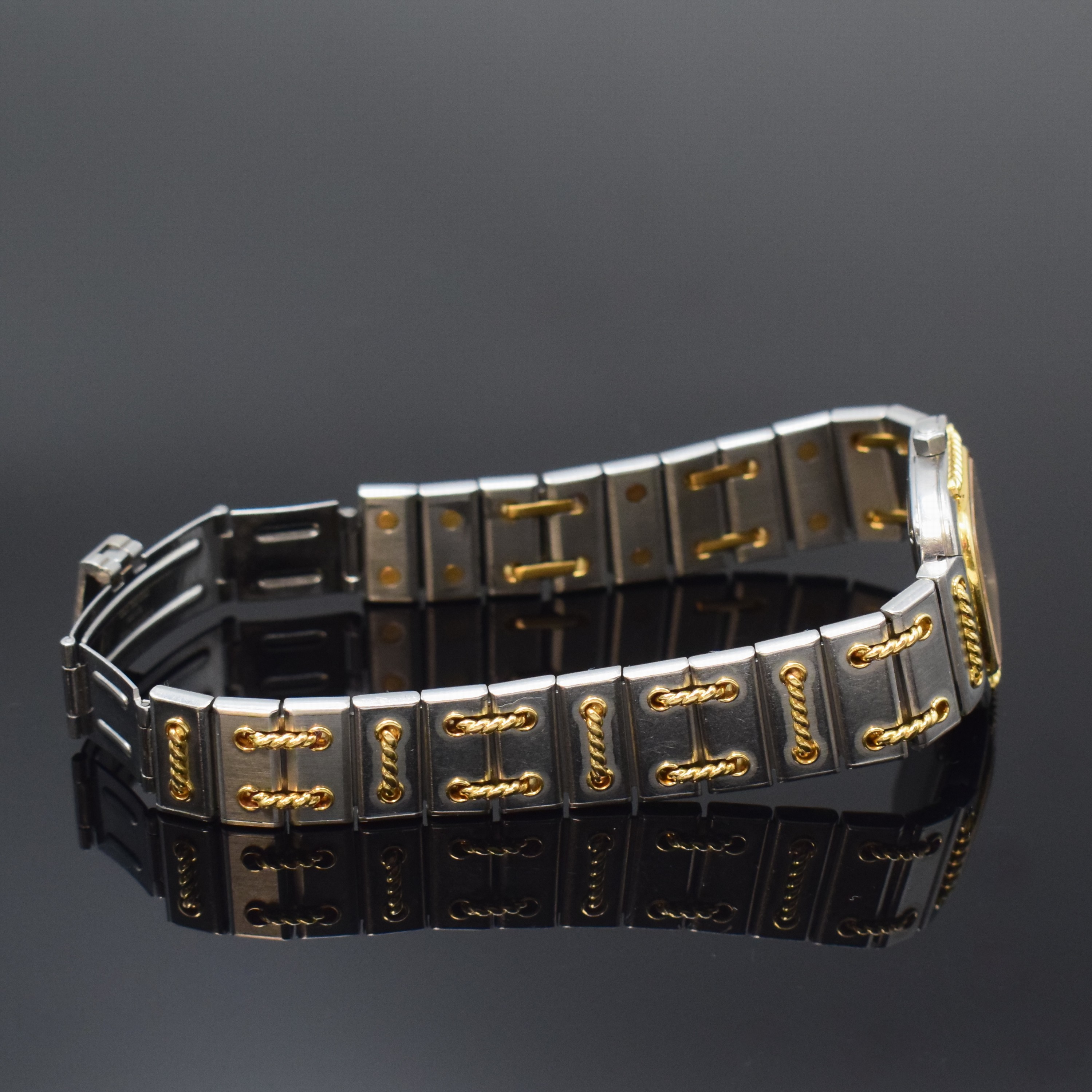 Detail d: AUDEMARS PIGUET Damenarmbanduhr "Lady Rope" Creation Cord'or Referenz SA 6050.592, Schweiz 1980er Jahre, Edelstahl/GG 750/000 ...