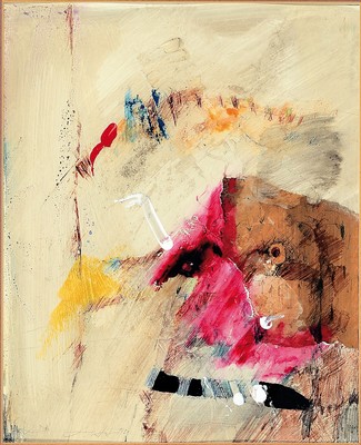 Image Gerd Ditz, 1941-2004 Landau, abstract composition, mixed media on paper, signed lower ...