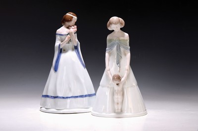 Image 2 porcelain figures, Albert Caasmann for Rosenthal, Selb art department, early 20th ...