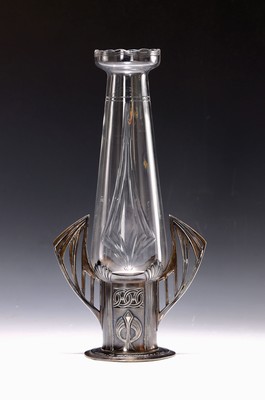 Image Hyacinth vase with glass insert, WMF, Geislingen, around 1910/15, silver-plated Britannia ...