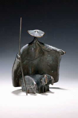 Image Wolfgang Kreutter, 1924 Siegen to 1989, bronze sculpture, "standing shepherd", ...