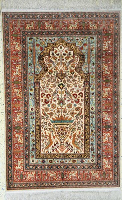 Image Kayseri silk, Turkey, early 20th century, purenatural silk, approx. 152 x 102 cm, ...