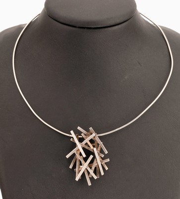 Image REY Urban pendant with circlet , silver 925,A. Fausing, modern design, circlet diam. ...