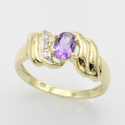 Image 26801352 - Ring mit Amethyst und Diamant