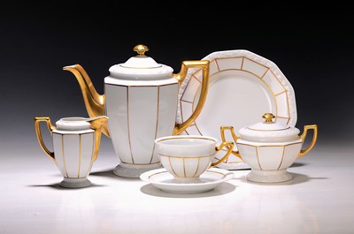 Image Kaffeeservice für 6 Personen, Rosenthal, Dekor Maria mit Gold, Kanne, Zuckerdose, ...