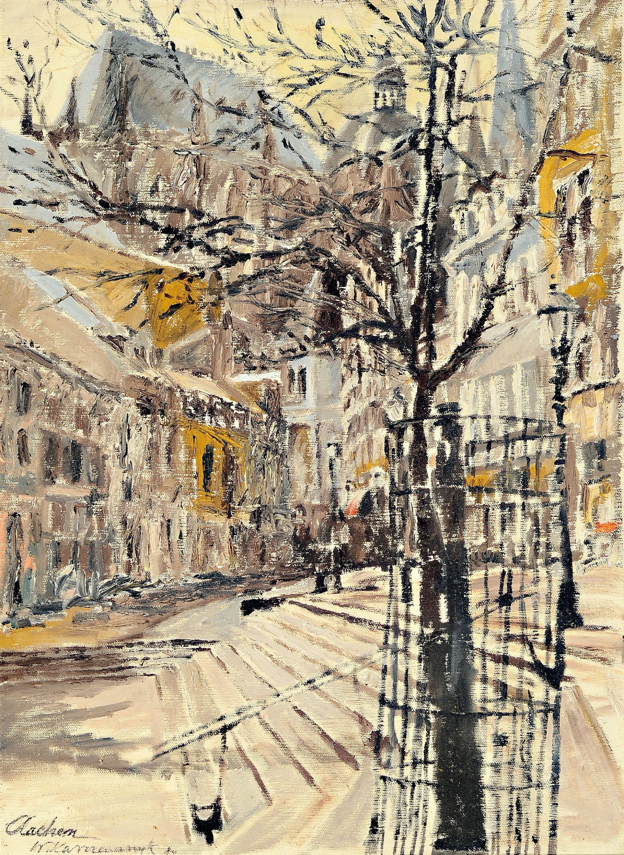 Image 26801877 - Wlodzimierz Karczmarzyk, geb. 1930, Ansicht aus Aachen, Öl/Lwd, links unten sign., ca. ...