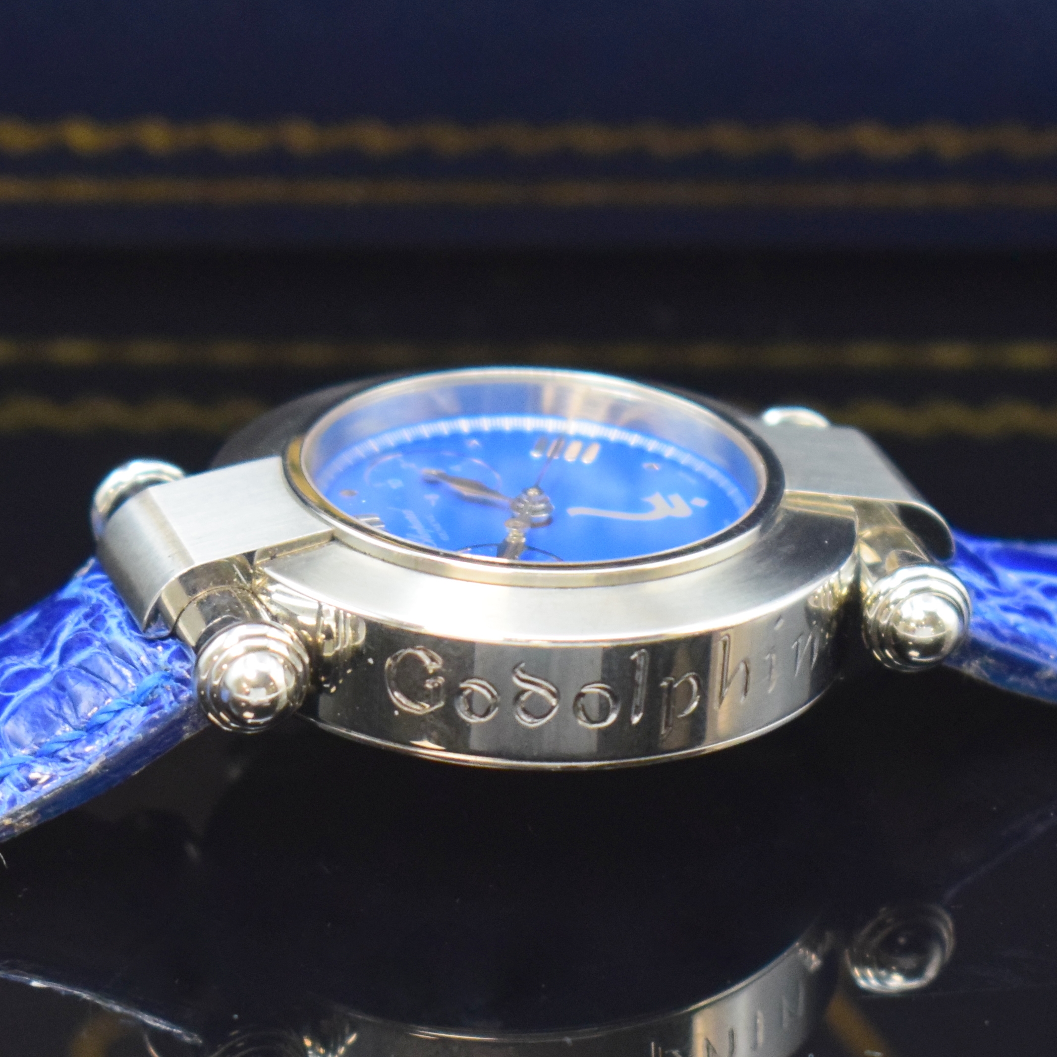 Detail d: CHOPARD Imperiale Godolphin Edition Armbandchronograph in Stahl Referenz 8378, Schweiz um 2005, quarz, orig. Lederband m. Dornschl., Boden 8-fach ...