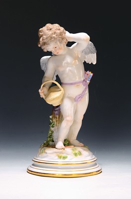 Image Große Porzellanfigur, Meissen, um 1890/1900, Entwurf Heinrich Schwabe, Amor, ...