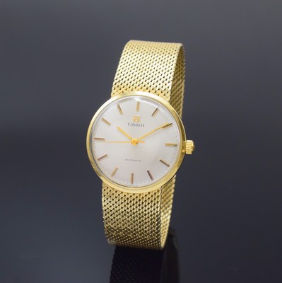 Image TISSOT 14k yellow gold gents wristwatch, Switzerland around 1965, self winding, snap on ...