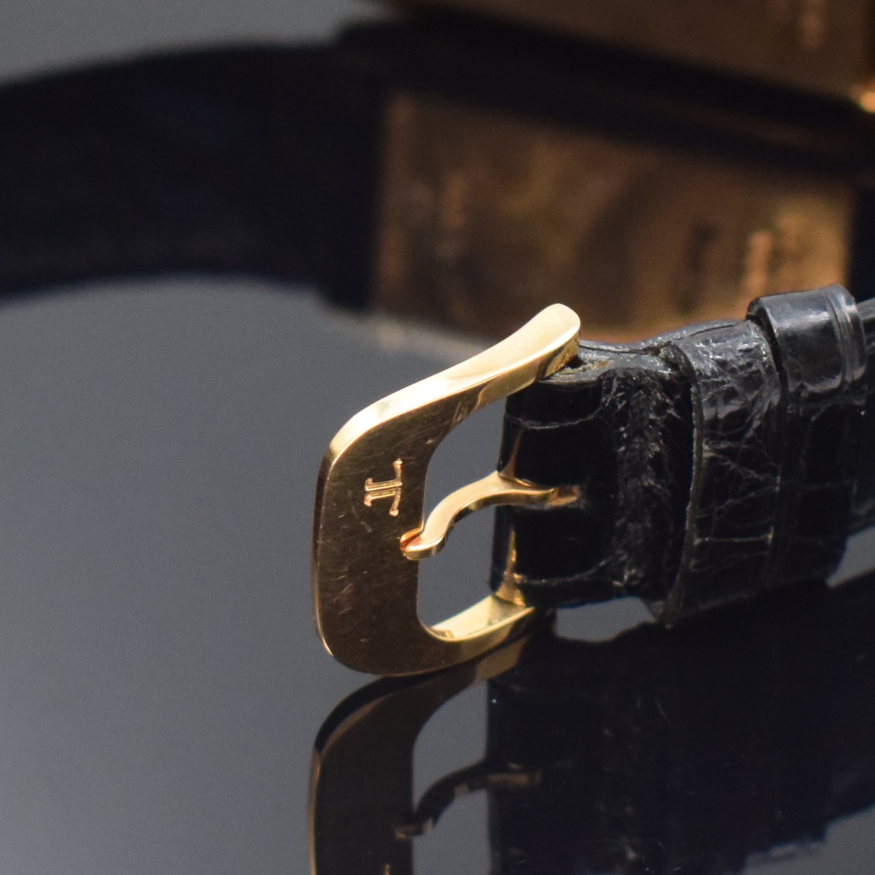 Detail b: Jaeger-LeCoultre Reverso Art Deco Referenz 270.2.62 in RG 750/000, Schweiz um 1995, Handaufzug, um 180 Grad drehb. Wendegeh. beids. vergl., orig. ...