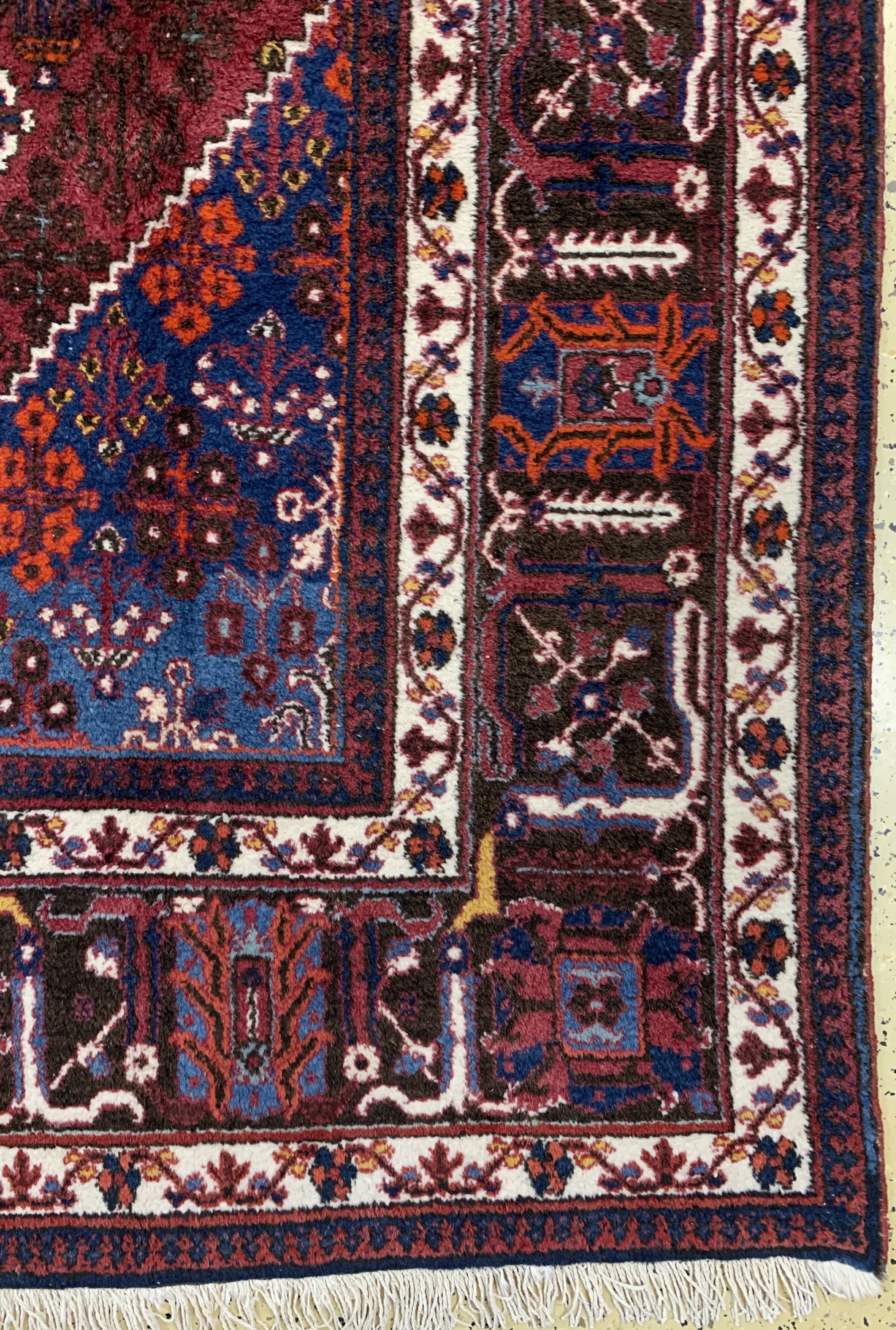 Detail a: Meymeh Persien, Mitte 20.Jhd, Wolle auf Baumwolle, ca. 380 x 280 cm, EHZ: 2