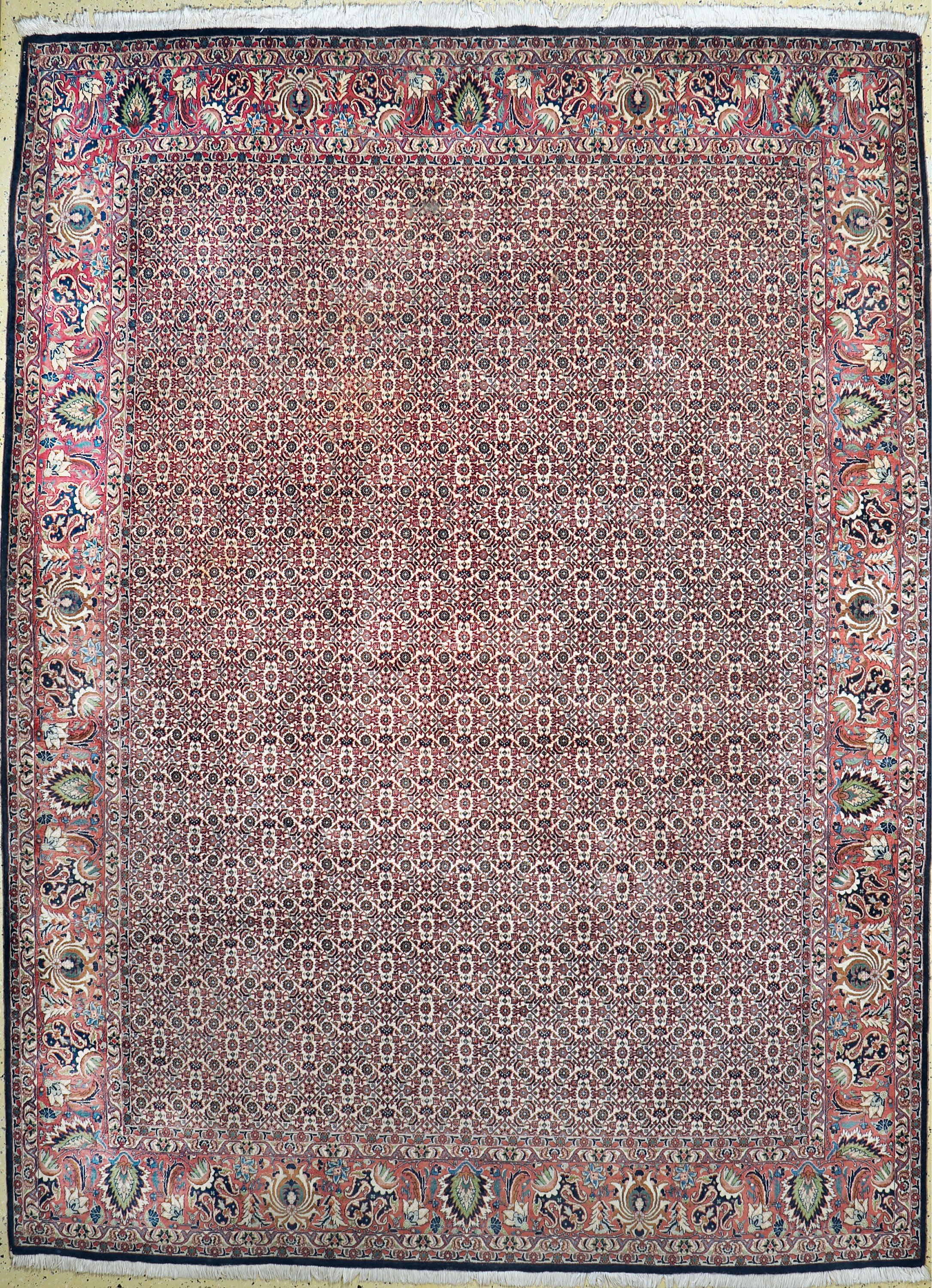 Bidjar Kork fein, Persien, Ende 20.Jhd, Korkwolle auf Baumwolle, ca. 333 x 250 cm, reinigungsbedürftig, EHZ: 2