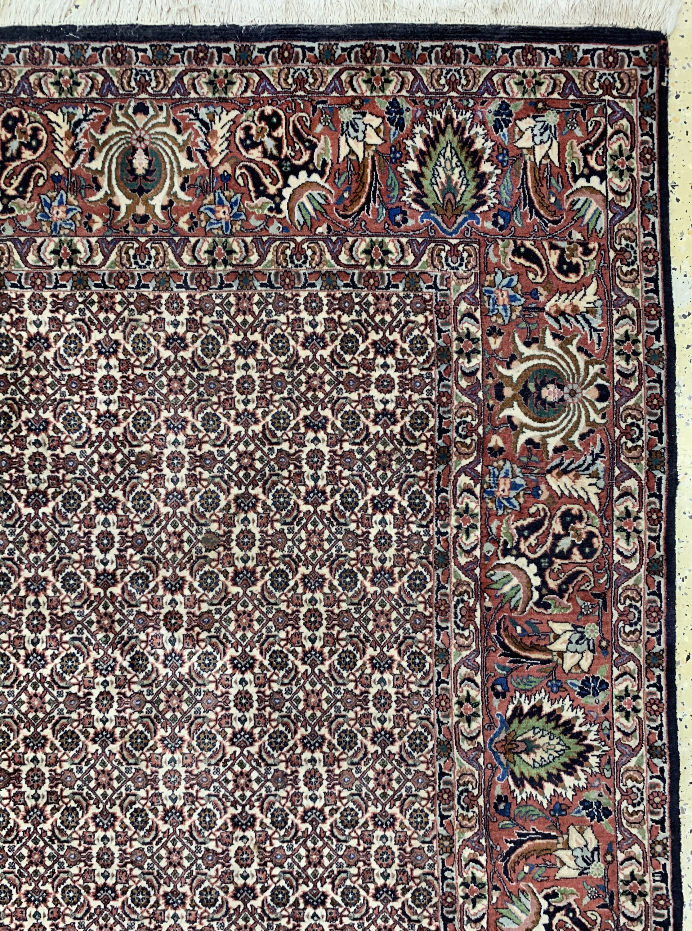 Detail d: Bidjar Kork fein, Persien, Ende 20.Jhd, Korkwolle auf Baumwolle, ca. 333 x 250 cm, reinigungsbedürftig, EHZ: 2