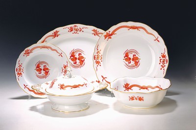 Image 14 pieces of porcelain, Meissen, around 1924- 33 and later, 1st choice, porcelain, ...