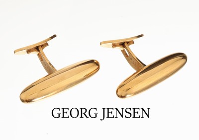 Image Paar 18 kt Gold GEORG JENSEN Manschettenknöpfe, GG 750/000, Dänemark, ...