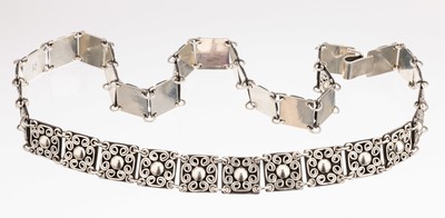 Image Wedding belt, silver 925 , Mexico, 1960s, quadratic links with swayed elements, l. ...