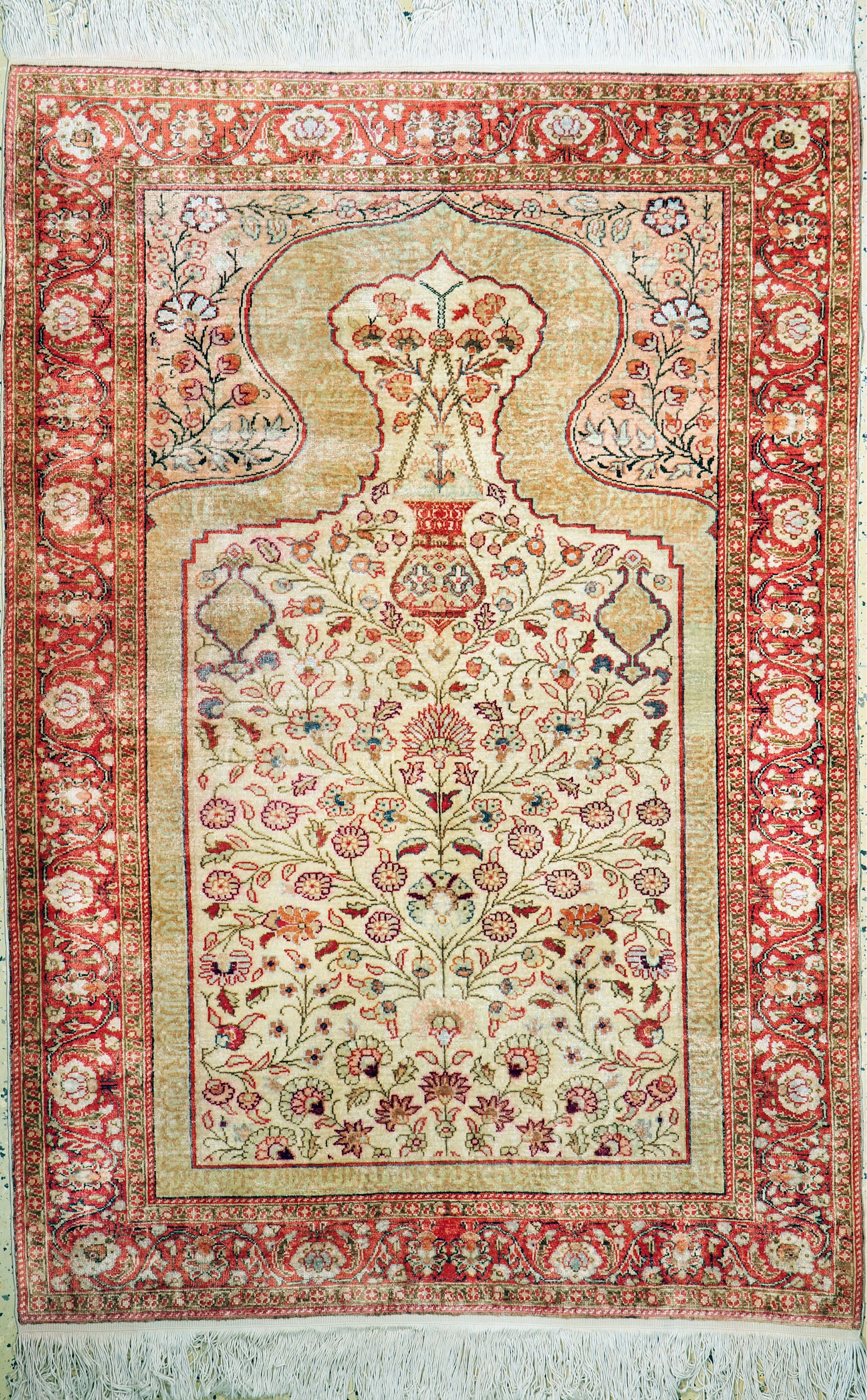 Kayseri, Türkei, Mitte 20.Jhd, merzerisierte Baumwolle, ca. 175 x 125 cm, EHZ: 2