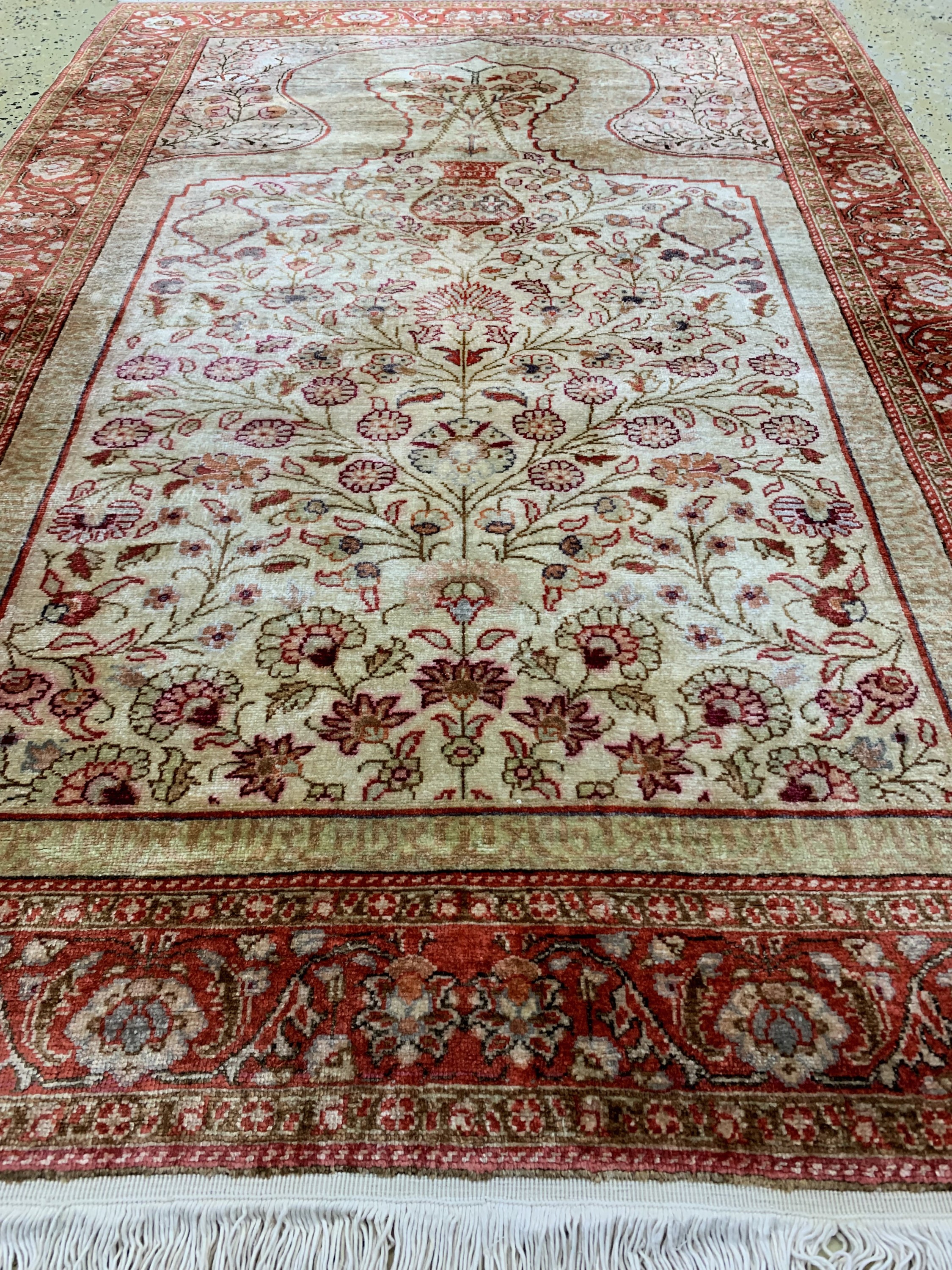 Detail d: Kayseri, Türkei, Mitte 20.Jhd, merzerisierte Baumwolle, ca. 175 x 125 cm, EHZ: 2