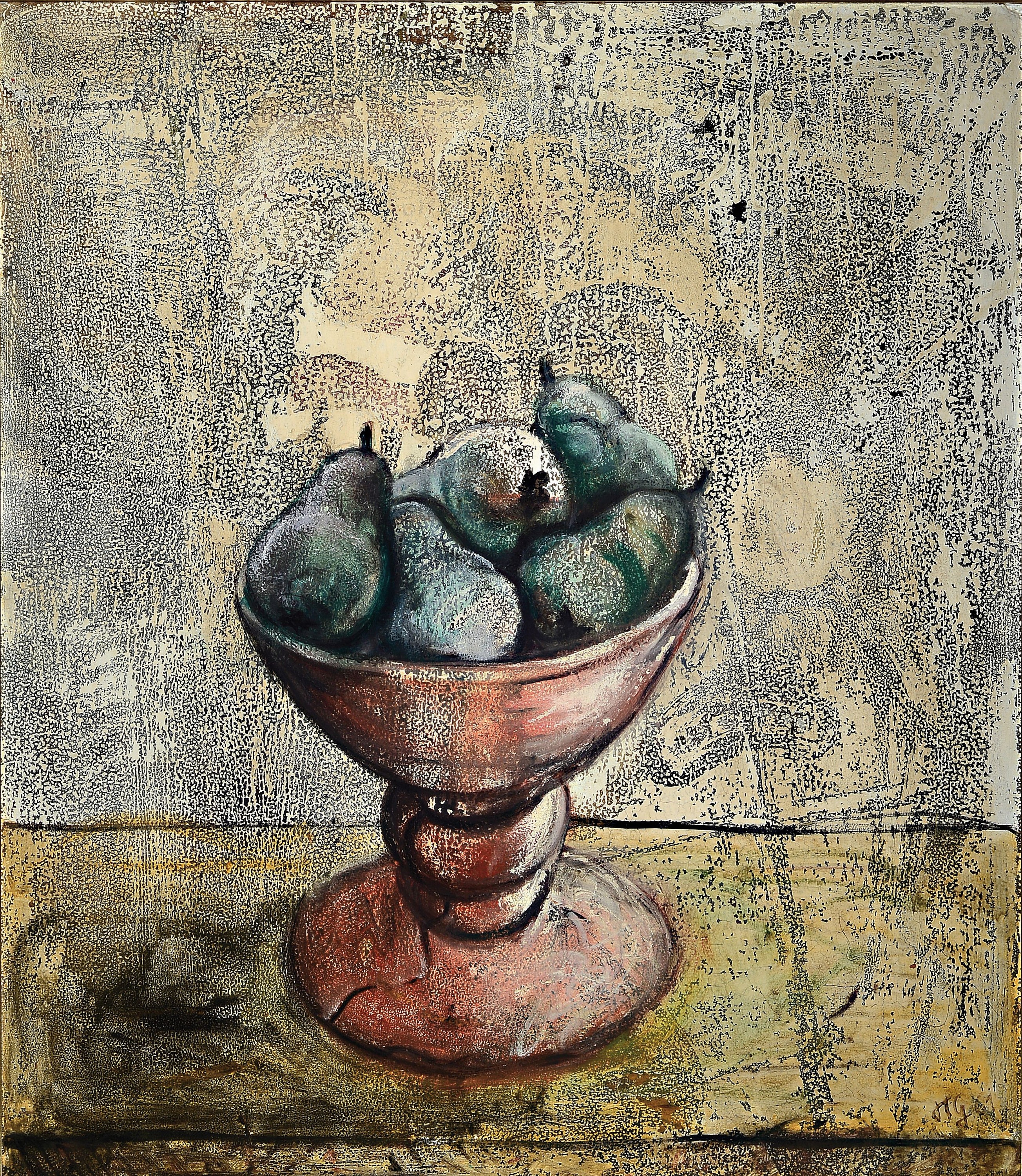 Helmut Göttl, 1934 Decim/Tschechien-2011, Stillleben, Öl/Hartfaser, rechts unten monogr. und dat. 61, rückseitig sign., ca. 105x90cm, R. ca. ...