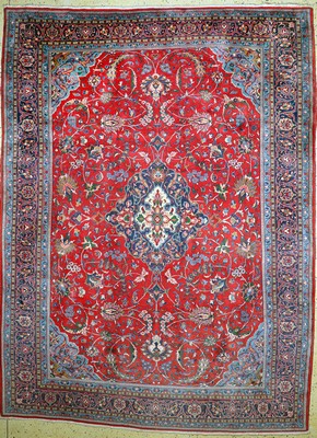 Image Saruk, Persia, mid-20th century, wool on cotton, approx. 363 x 265 cm, condition: 3. ...