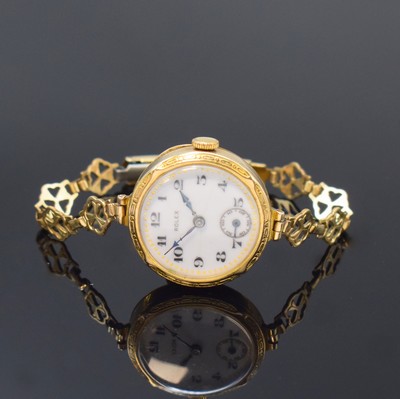 Image ROLEX frühe Armbanduhr in GG 375/000, Schweiz für den engl. Markt um 1915, ...