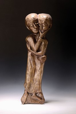 Image Margarete Wiggen, 1923 Marl-1999 Bayreuth, Bronzeplastik, Wandrelief, ...