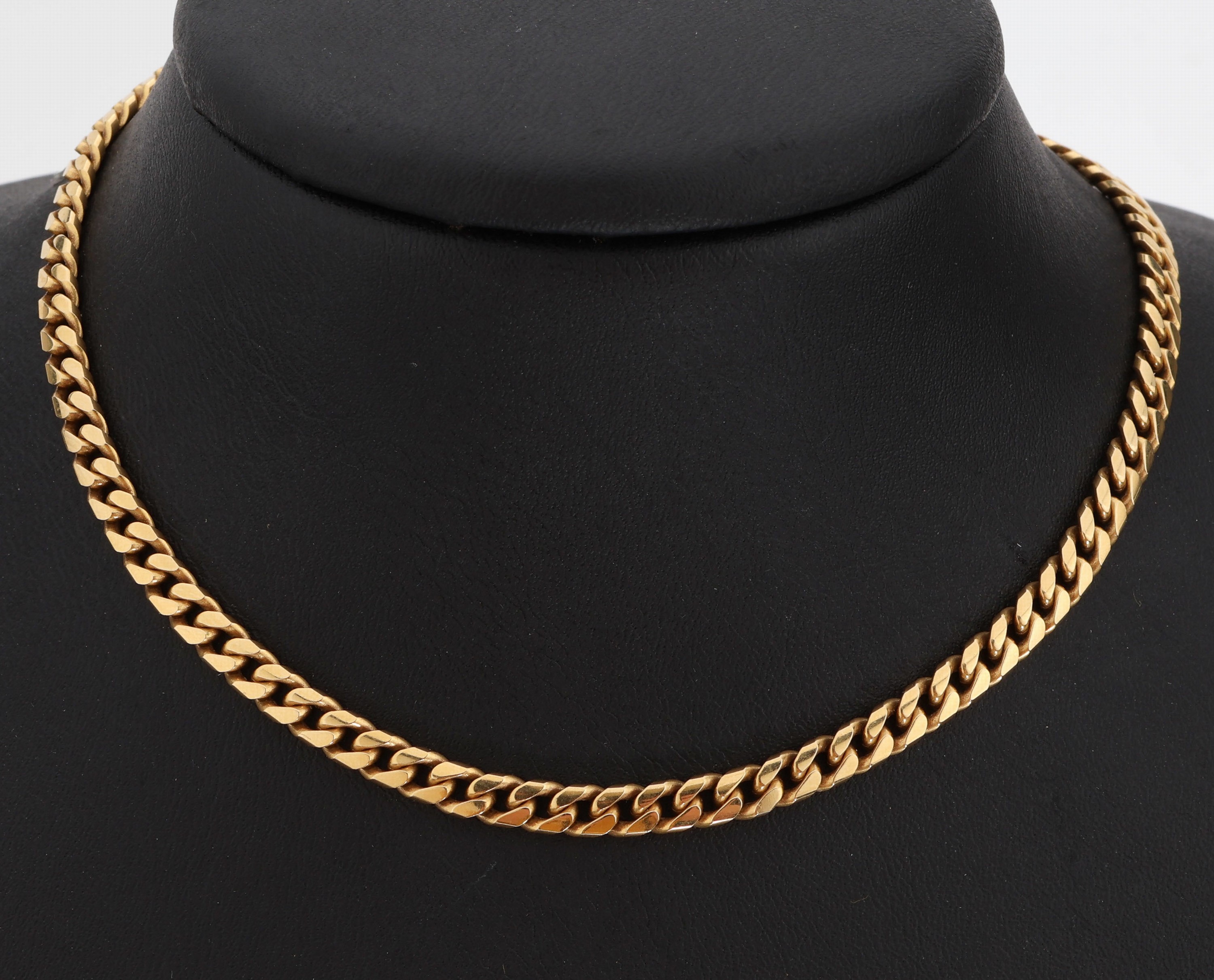 14 kt Gold Kette, GG 585/000, L. ca. 51 cm,Karabinerschliesse, ca. 33.1 g